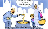 کارتون؛ اینم حلیم با پشم گوسفندی ممتاز!
