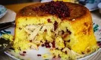 طرز تهیه ته چین مرغ زعفرانی در ماهیتابه