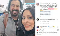 سلفی پرستو صالحی با خواننده لس‌آنجلسی