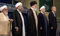 عکسی از آغاز مراسم تنفیذ حکم ریاست جمهوری