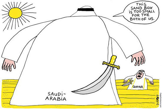 کاریکاتور: این هم دوئل عربی با شمشیر!
