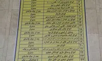 تصویری از فهرست اشیاء ممنوعه در حرم امام