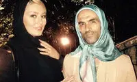 عکس سحر قریشی با مرد روسری به سر!