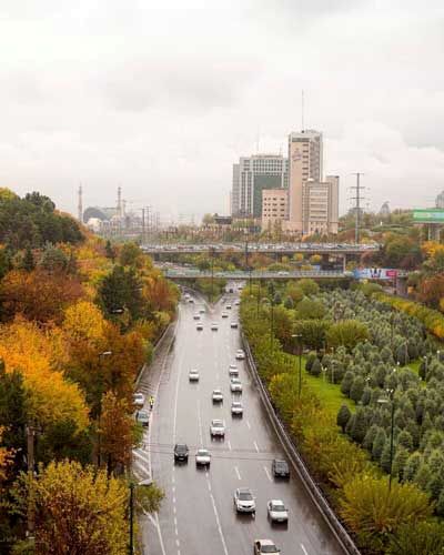 مناظر خیره‌کننده از تهران بارانی