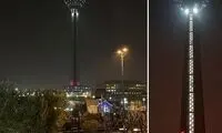 برج میلاد به رنگ پرچم ایران درآمد