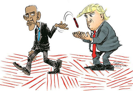 کاریکاتور: خط قرمزهای ترامپ رونمایی شد!