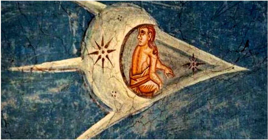 ظهور یک بشقاب‌پرنده در نقاشی سال 1350