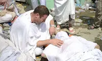 عکس: خداحافظی تلخ با پدر در حادثه منا