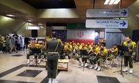 پخش مارش نظامی از ایستگاه مترو تهران