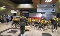 پخش مارش نظامی از ایستگاه مترو تهران
