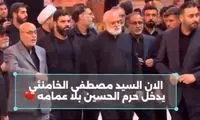 فرزند ارشد رهبر شهید بدون لباس روحانیت در عراق
