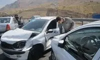 فوت راننده تیبا در تصادف زنجیره‌ای کاشان  
