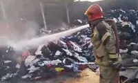 آتش‌سوزی انبار لباس در جنوب تهران
