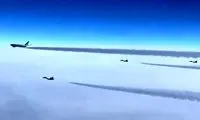 اسکورت پوتین از نمای کابین جنگنده قزاقستانی