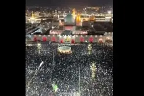 لحظه تحویل سال ۱۴۰۵ در حرم امام رضا 