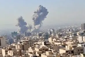 تصویر منتشر شده از دود شدید در آسمان تهران