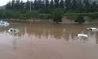 تصاویر دلخراش از فوت دو نفر در سیل مشهد
