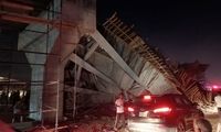تصاویر وحشتناک از فرو ریختن یک پل در کربلا