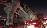 تصاویر وحشتناک از فرو ریختن یک پل در کربلا