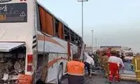 حادثه تلخ برای اتوبوس دانش‌آموزان در قزوین