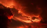 تصاویر آخرالزمانی از سرخ شدن آسمان در اردن!
