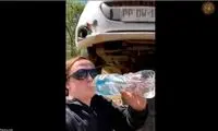 چالش پرش خودرو از روی سر با فاصله میلیمتری!