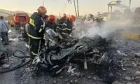 تصاویر دوربین مدار بسته از لحظه هولناک تصادف سنندج