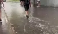 طوفان و تگرگ پس از گرمای بی سابقه مسکو