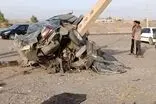 پژو پارس در تصادف با تیر برق مچاله شد!