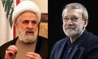 دیدار دبیرکل حزب‌الله لبنان با لاریجانی