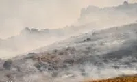 تصاویری از آتش‌سوزی منطقه حفاظت شده اردبیل