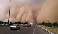لحظه ورود طوفان سهمگین به شهرستان قصرشیرین