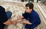 شادی قشنگ پسر نابینای ایرانی پس از گل شجاع