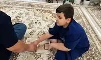 شادی قشنگ پسر نابینای ایرانی پس از گل شجاع