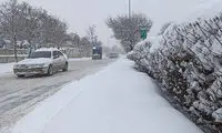 بارش برف زمستانی در اردبیل