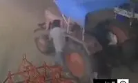 تراکتور از روی بدن یک سارق رد شد!