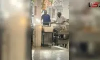ویدئوی عجیب از سرو غذا با بیل در سلف دانشگاه مشهد