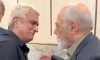 اشک‌های مهرداد ضیایی در مجلس ختم همسرش