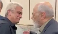 اشک‌های مهرداد ضیایی در مجلس ختم همسرش