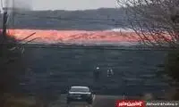 تصاویر حیرت‌انگیز از یک رودخانه آتشین!