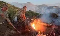 آتش‌سوزی گسترده در پارک ملی تندوره خراسان رضوی