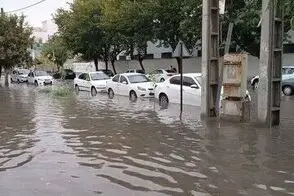 قدم‌زدن پابرهنه آقای مسئول در سیلاب بابلسر!