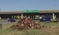 بار توت‌فرنگی موجب ترافیک در دو بزرگراه شد