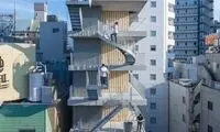 تصاویری جالب از معماری یک هتل فشرده در قلب ژاپن 