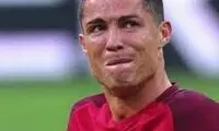 اشک‌های احساسی رونالدو بعد از حذف پرتغال