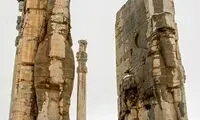 عکس: تخت جشمید سفید پوش شد