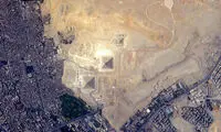 تصویر اهرام ثلاثه مصر از فضا