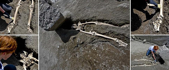 کشف جسد بچه‌ای که ۲۰۰۰ سال قبل در حال فرار از آتشفشان بود