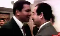 محمد علی کلی در آغوش صدام +عکس