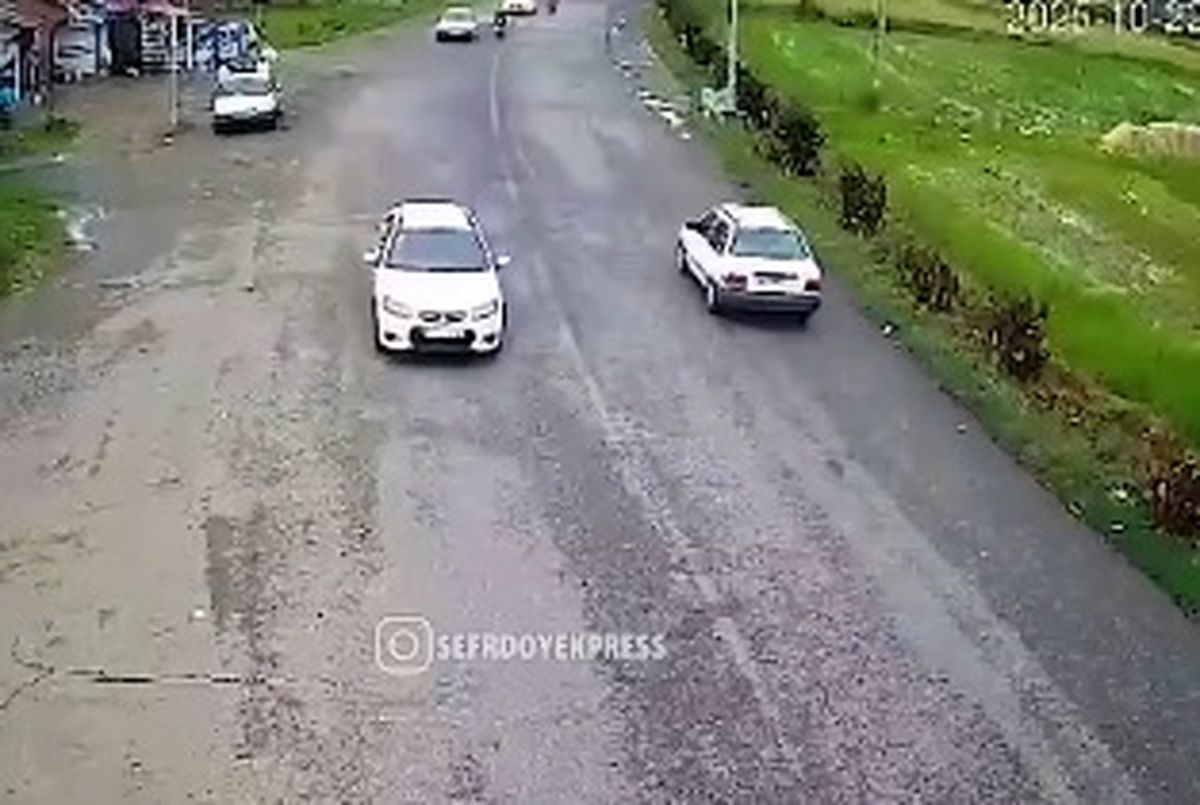 رفتار عجیب راننده زن در جاده شمال